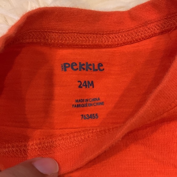 Pekkle Orange Motorcycle T-Shirt and Gray Shorts in 24M - Picture 4 of 8